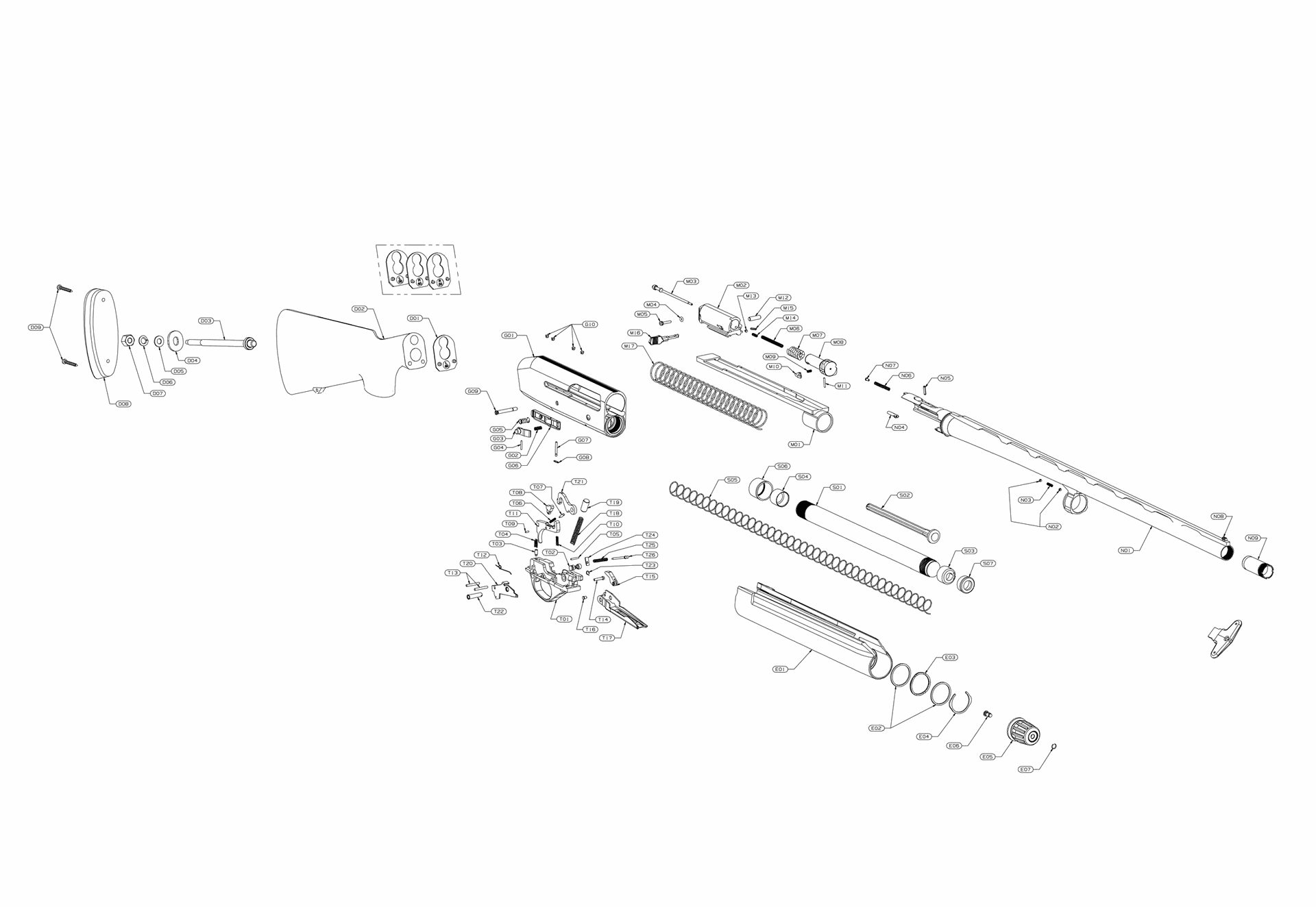 Stoeger M3000 Parts Diagram Blue Fieldsports